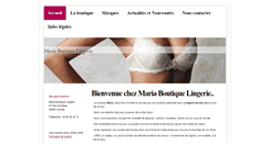 Desktop Screenshot of maria-boutique-lingerie-cannes.com