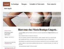 Tablet Screenshot of maria-boutique-lingerie-cannes.com